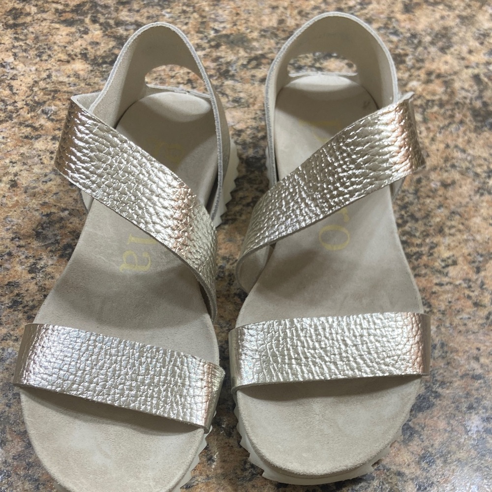 Pedro Garcia Metallic Sandals
